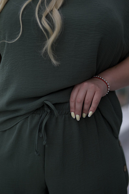 Літній костюм з шортами Gemini Батал 54-56, Хакі Київ - фото 2