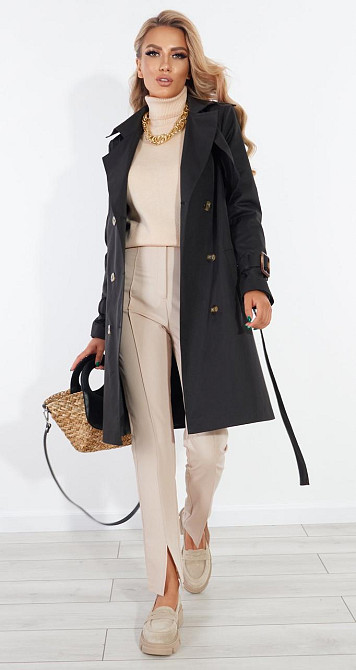 Стильний чорнийтренч (48) Київ - фото 2