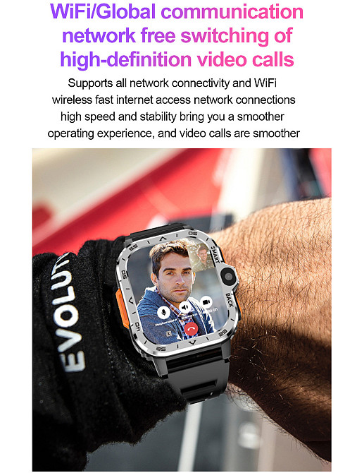 Розумний смарт-годинник Smart Nova Sim Rubber Black (2 ремінці) Чорний Київ - фото 8