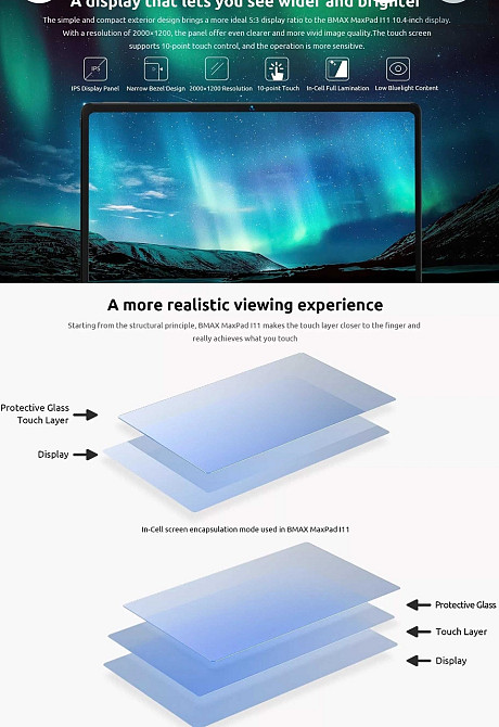 Планшет 10 дюймов BMAX I11 PLUS 16GB/256GB 4G LTE 10.4