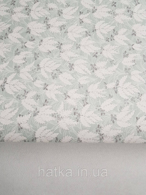Шпалери флізелінові дитячі еко Lutece Tartine et Chocolat маленькі гілочки білі квіточки на сіро бірюзовому Київ - фото 2