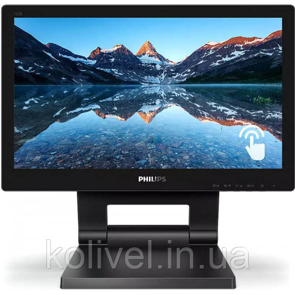 TFT 15.6" Philips 162B9T сенсорний (10д.), D-SUB, DVI-D, DP, HDMI, USB, HAS, колонки, чорний (162B9T/00 ) Київ - фото 1