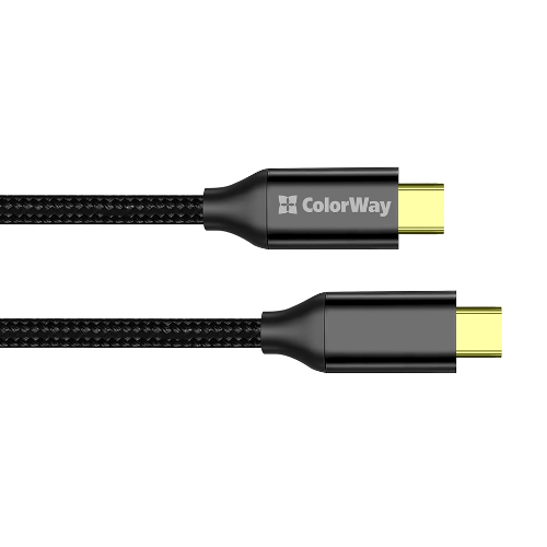 Кабель USB PD Type-C/Type-C ColorWay CW-CBPDCC062-BK Gen2 5,0А 100W 1м чорний Житомир