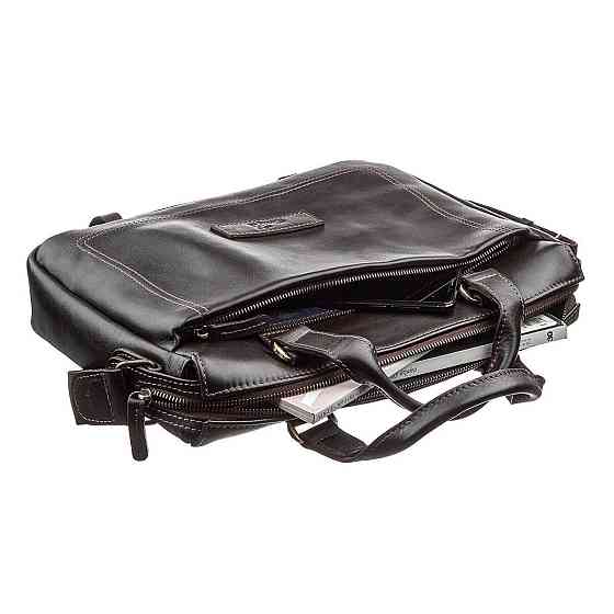 Сумка мужская SHVIGEL 11138 кожаная Коричневая Киев