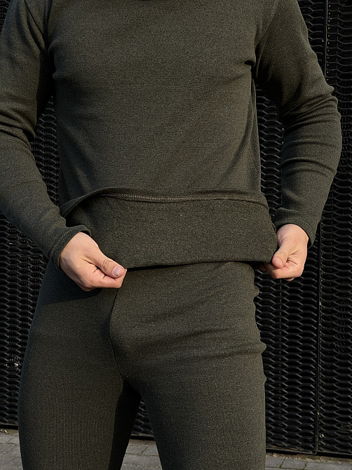 Термобілизна чоловіча тактична колір олива на флісі, для ЗСУ S M L XL XXL Дніпро - фото 4