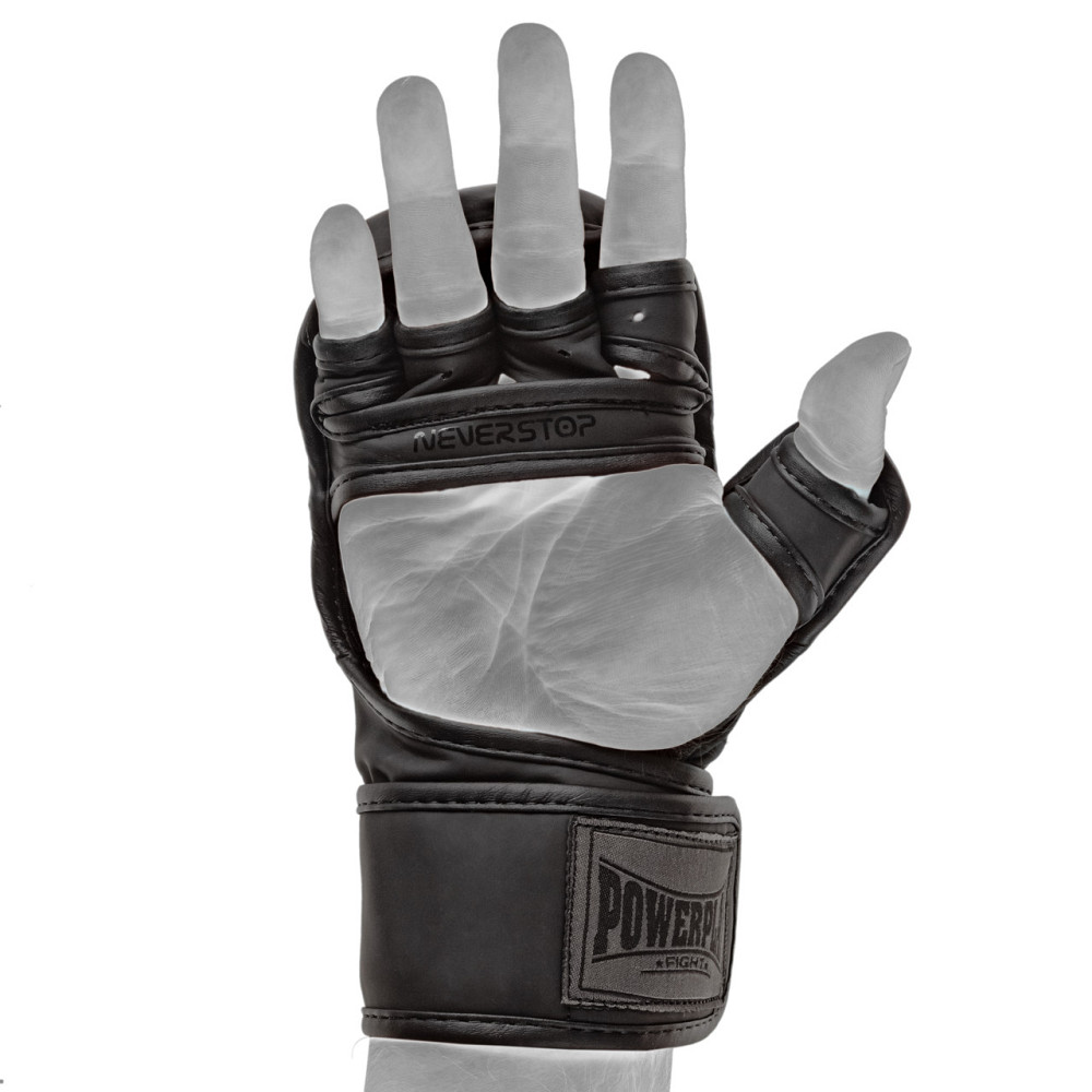 Рукавиці для MMA PowerPlay PP_3033 Ultra Matt Чорні M Каменское - изображение 3