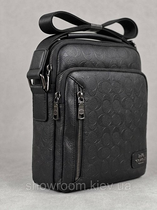 Чоловіча барсетка, сумка на плече Coach (2515) чорна Київ - фото 1