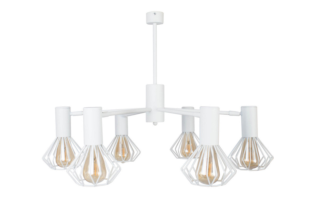 Люстра лофт біла 6 лампи Е27 Diadem NL 22152-6 WH Київ - фото 2
