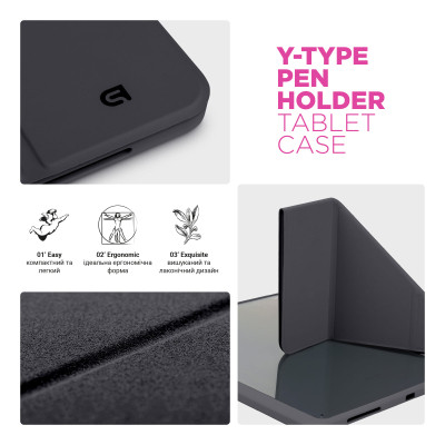 Чехол для планшета Armorstandart Y-Type PEN Redmi Pad Pro / Poco Pad Black (ARM85542) Винница - изображение 8