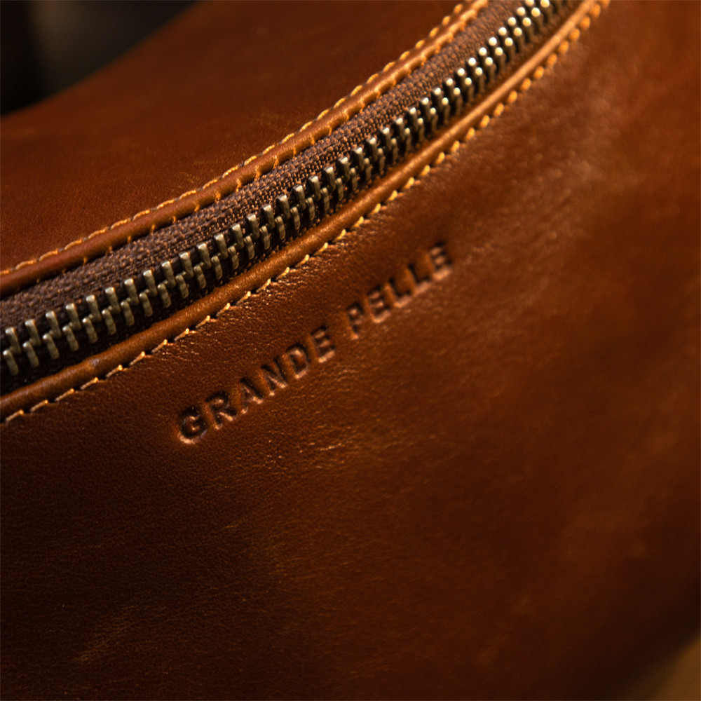 Поясная сумка GRANDE PELLE 11315 Рыжая Киев - изображение 4