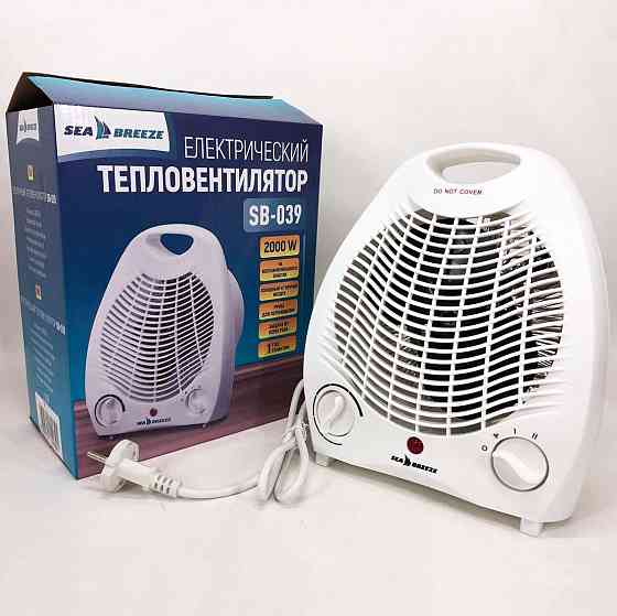 Обогреватель с вентилятором 2 квт Sea Breeze SB-039 2000 Вт, Безопасный обогреватель YU-322 для дома Киев