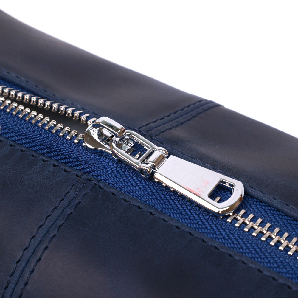 Добротная кожаная косметичка Shvigel 16401 Синий Киев - изображение 7