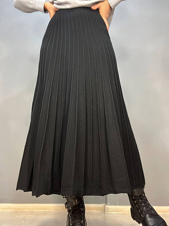 Женская юбка My fashion 3308 вязка длинная рубчик трапеция черная, черный, one size Одесса - изображение 7