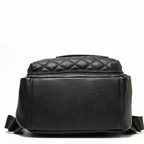 Женский кожаный рюкзак городской 30х23х12, наплечник из натуральной кожи, черный Киев