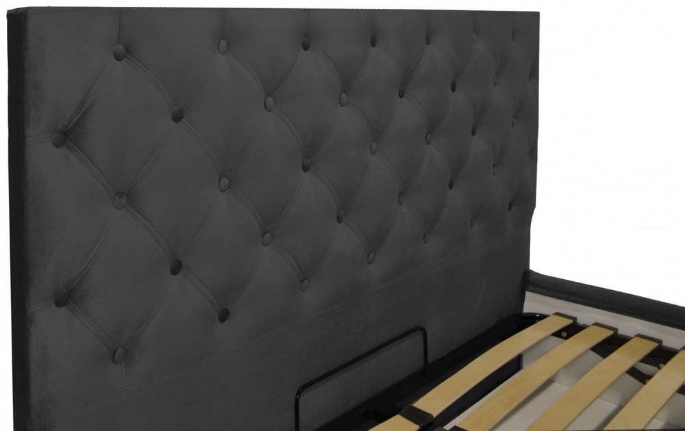 Кровать Coventry VIP 120 х 190 см Missoni 009 С дополнительной металлической цельносварной рамой Темно-серый Днепр - изображение 14