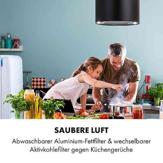 Островная вытяжка Beretta Ø35 см вытяжка/рециркуляция 650 м³/ч LED, включая фильтр с активированным углем, Ровно