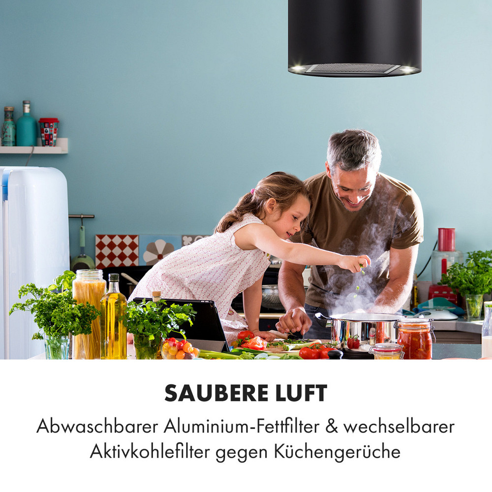 Острівна витяжка Beretta Ø35 см витяжка/рециркуляція 650 м3/год LED, включно з фільтром з активованим вугіллям, Рівне - фото 4