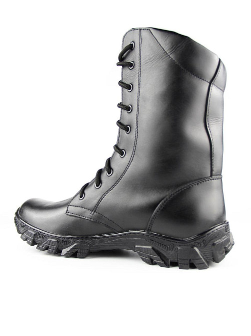 Мужские военные кожаные берцы демисезонные черные, тактические качественные кожаные берцы весна осень Львов - изображение 7