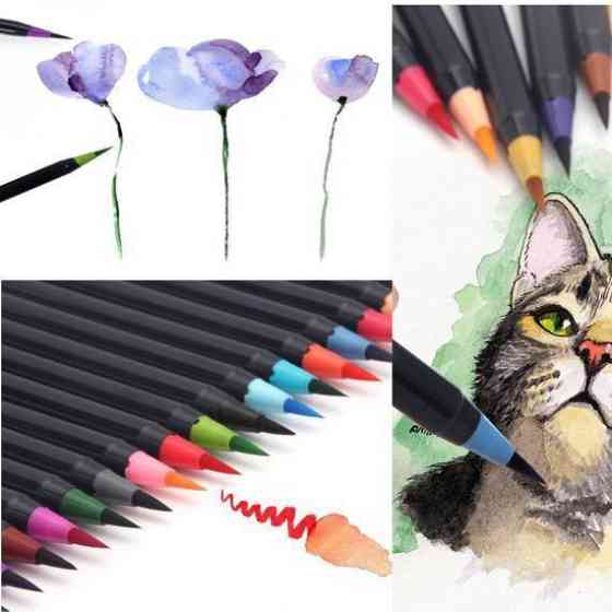 Набір акварельних маркерів (маркер пензлик) 20 кольорів, Набір фломастерів для художників Кам'янець-Подільський