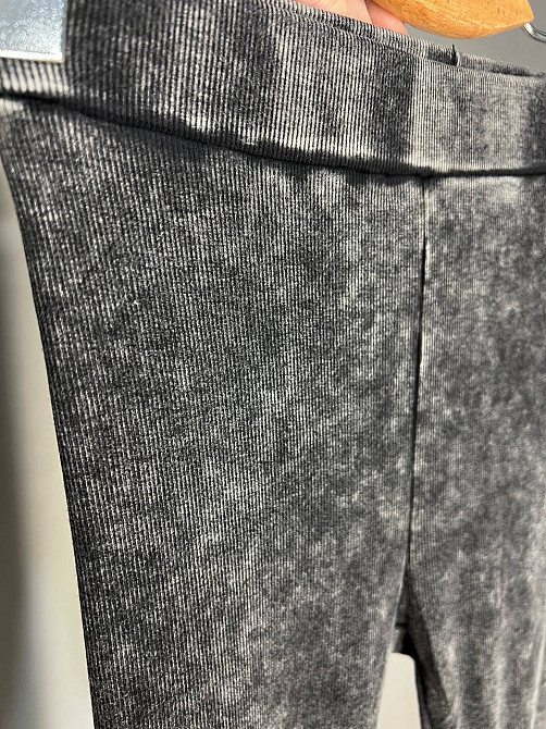 Лосини жіночі A-N 23060 рубчик варка тай дай тонкі трикотажні графіт, графіт, M Київ - фото 7