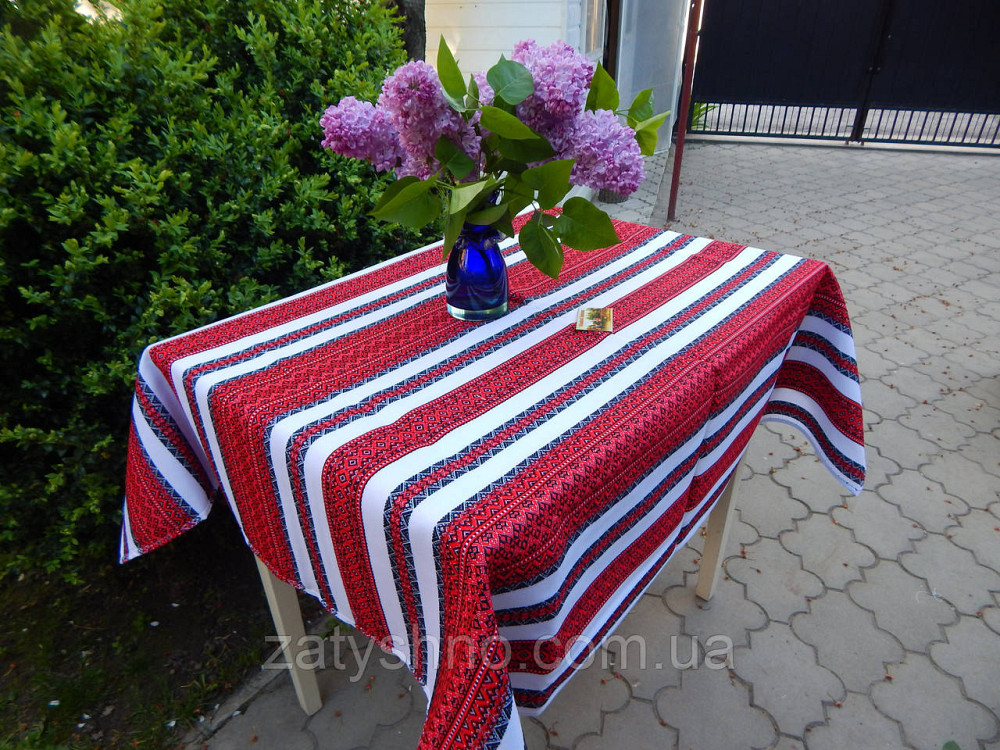 Вишита скатертина червона оптом Київ - фото 3