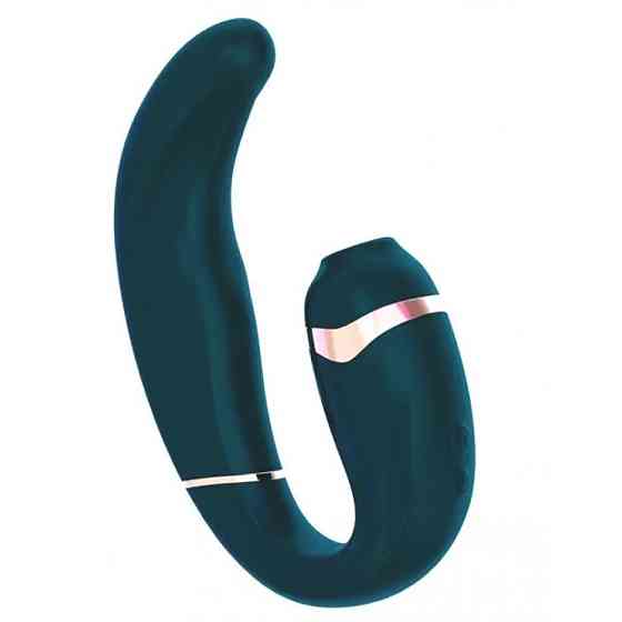 Вакуумный стимулятор клитора и точки G Adrien Lastic My-G из силикона, зеленый Sex Aura Киев