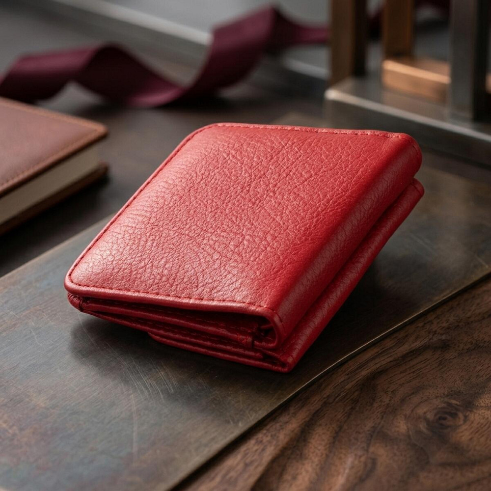 Маленький гаманець на кнопці жіночий ST Leather 19239 Червоний Київ - фото 13