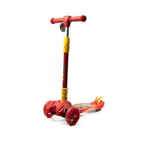 Самокат детский трехколесный складной iTrike Maxi JR 3-060-11-R с подсветкой колес Красный Каменец-Подольский