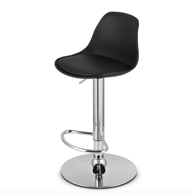 Барний стілець Leobert Hoga з спинкою чорний Київ - фото 5