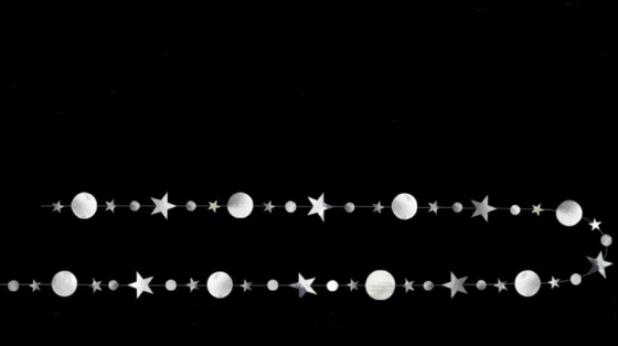 Гірлянда Зірочки та кружки на нитці 4 м сріблястий Київ