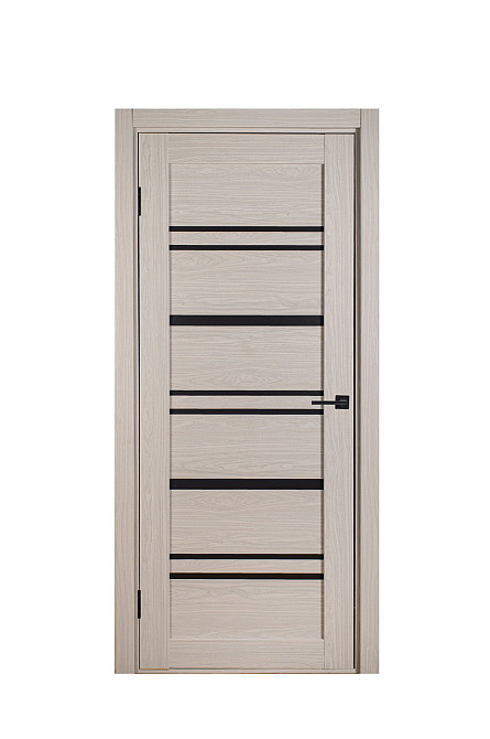 Двери Sun Doors Валенсия New Дуб дымчатый  + Черное стекло 90*200 см Двери в спальню Двери со стеклом Киев - изображение 1