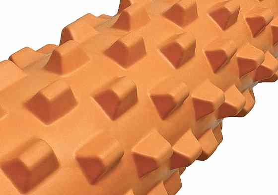 Масажний ролик EasyFit Grid Roller PRO 45 см Помаранчевий Коломия