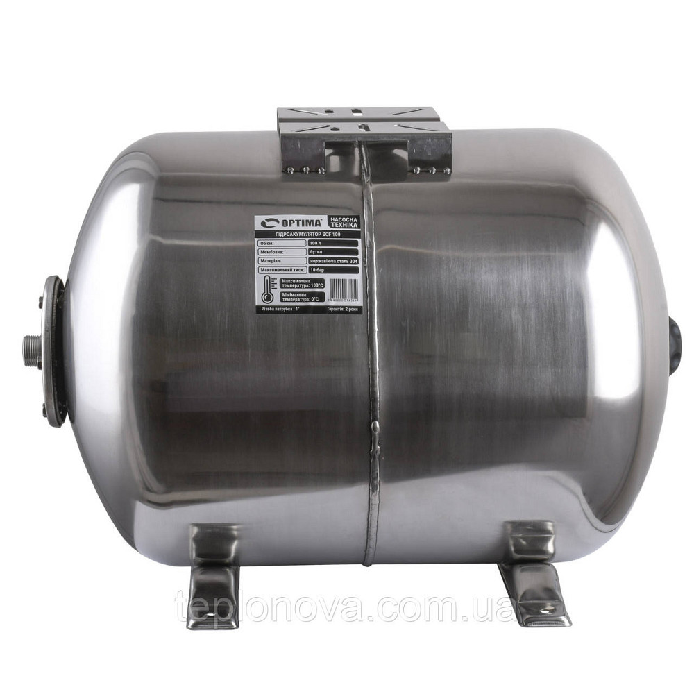 Гидроаккумулятор 100л OPTIMA 10bar гор. нержавейка Черновцы - изображение 2