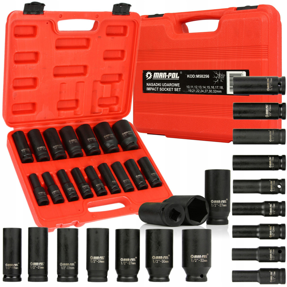 Набор ударных головок 16 предметов 1/2