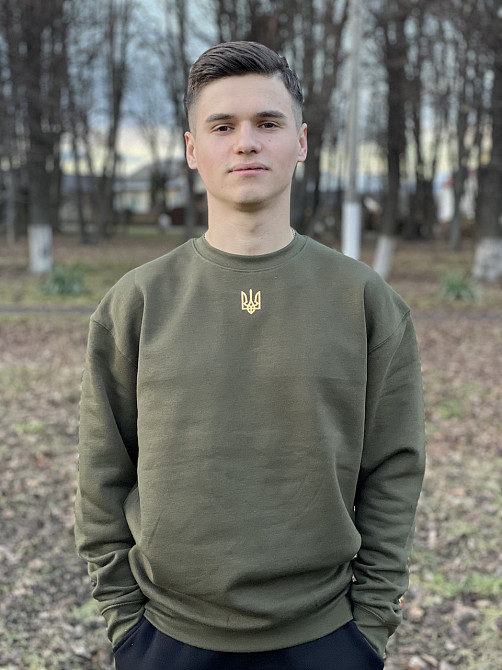 Світшот з тризубом | Гербом України XXL, Синий Черновцы - изображение 1