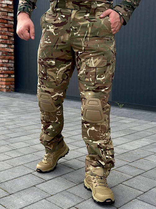 Військові чоловічі штани мультикам з наколінниками ріп стоп весна літо осінь з захистом колін Львів - фото 10