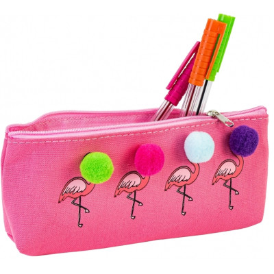 Пенал Cool For School с помпонами 1 отделение розовый (CF87038) Винница - изображение 2