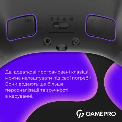 Геймпад GamePro GPX13B 2.4G/BT 5.1/USB/PC/iOS/Android RGB Black (GPX13B) Вінниця