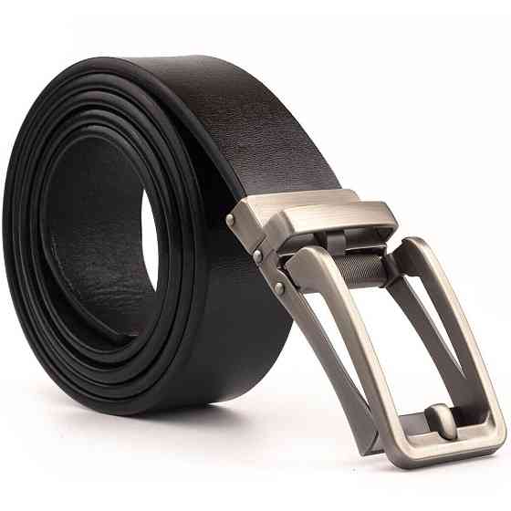 Мужской ремень с оригинальной автоматической пряжкой Черный (Vintage) Киев