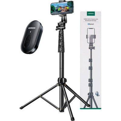 Штатив Ugreen LP680 Selfie Stick Tripod with Bluetooth Remote Black (15609) Вінниця - фото 9