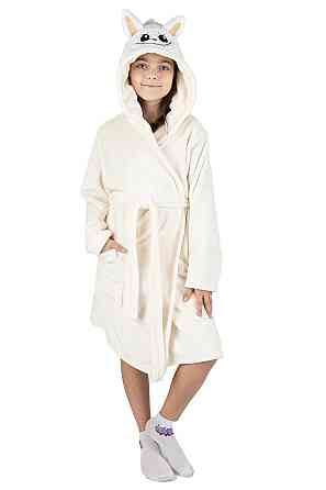 Халат дитячий теплий, велсофт Лабубу молочний топ Юрма одяг 158 Київ