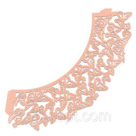 0377 Накладка паперова декоративна ажурна для маффінів різних кольорів (уп 20 шт) Одеса