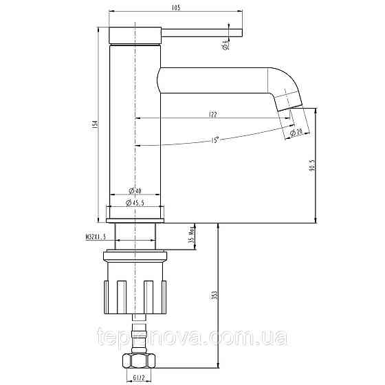 Смеситель для умывальника TOPAZ LOFT TLF 32201-H75-C Черновцы