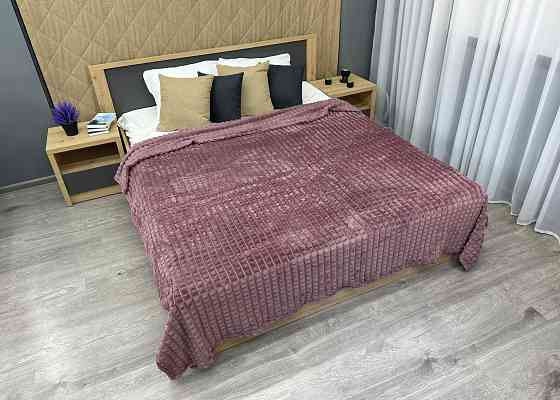 Плед-покривало Кубик 200х220 см (+-10см) Ліловий (87-231) Київ