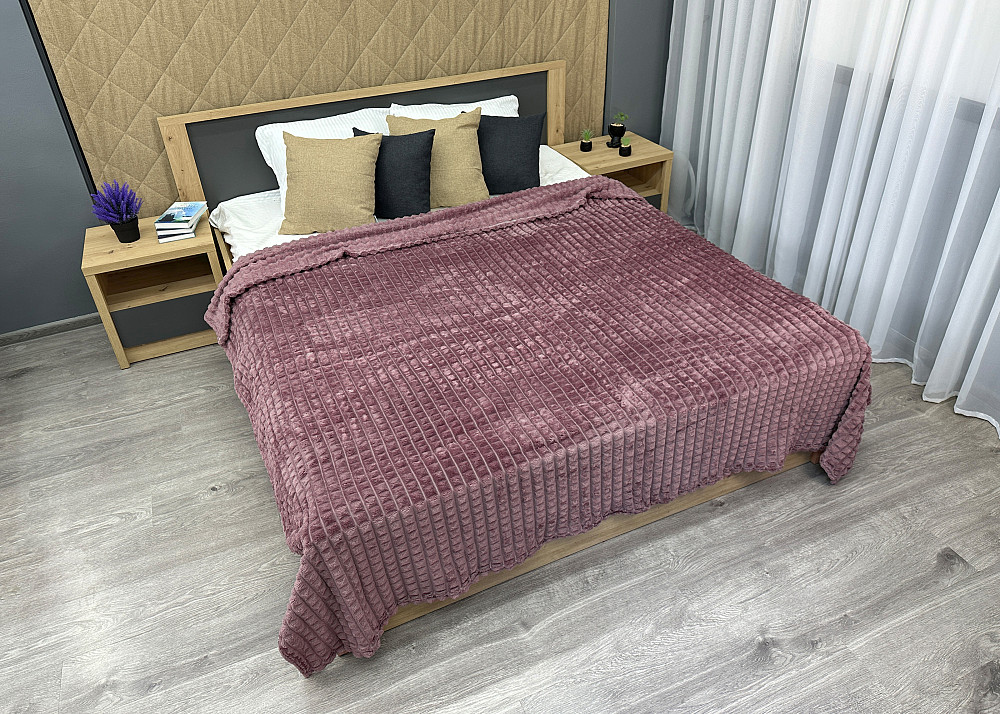 Плед-покрывало Кубик 200х220 см (+-10см) Лиловый (87-231) Киев - изображение 5