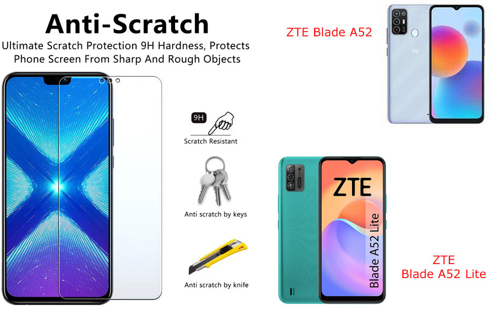 Захисне скло NeoGlass для ZTE Blade A52, Blade A52 Lite – надпрозоре та стійке Київ - фото 1