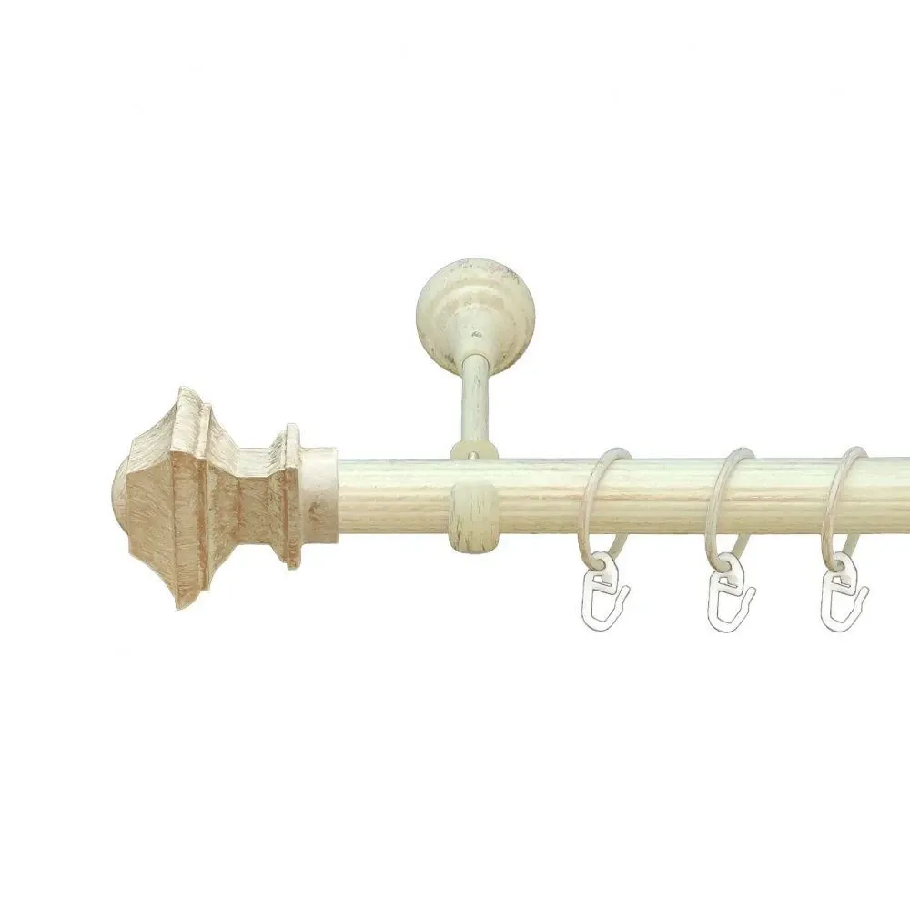 Карниз Orvit Борджеза металевий однорядний відкритий рифлена труба кільце металеве Біле Золото 25 мм 240 см Львов - изображение 1