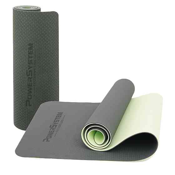 Килимок для йоги та фітнесу Power System PS-4060 TPEYoga Mat Premium Green (183х61х0.6) Кам'янське