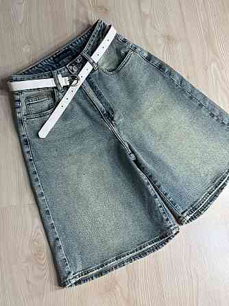 Шорты женские джинсовые Liana 4-021 бермуды с ремнем голубые, голубой, 26, 26, 69 см, 100 см Киев