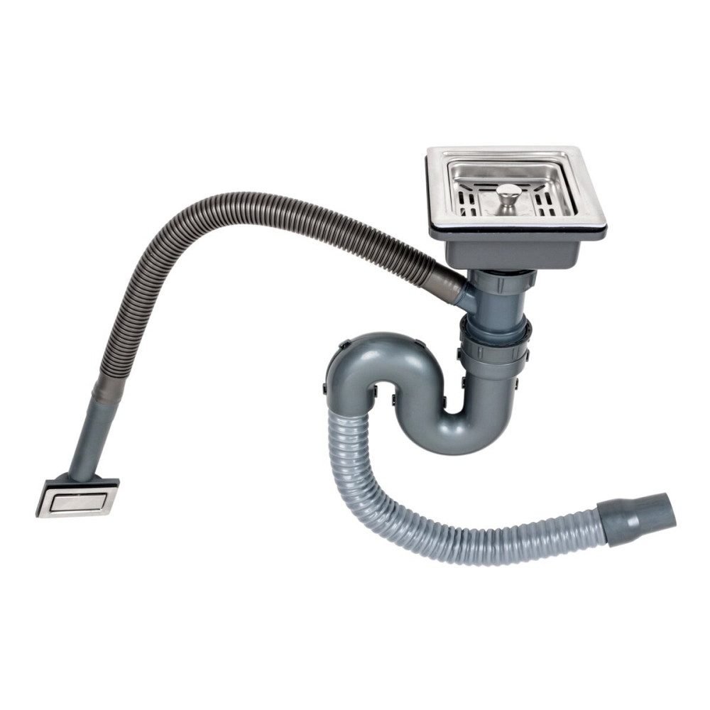 PLATINUM Сифон одинарний для мийок Handmade (квадратний сифон,квадратный перелив) Киев - изображение 1